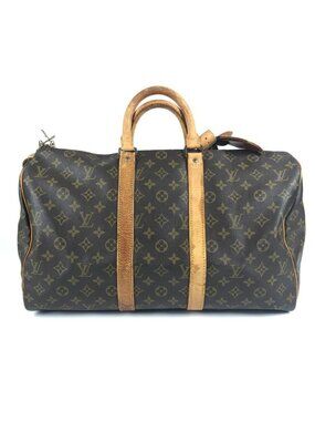 Louis Vuitton Boston Bag Keepall 45 Monogram Canvas Brown